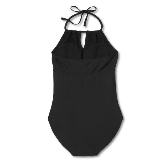 Women's Post Mastectomy High Neck One Piece Swimsuit Kona Sol Black Small - Picture 3 of 8